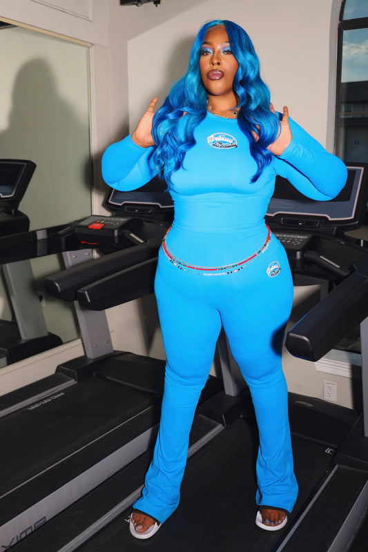 Blue Atheleisure set - Two piece compression set (Preorder)